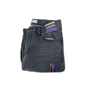 CHEROKEE‎ BOYS STRAIGHT FIT DENIM JEANS SZ 16 W30xL30 Black/ Gray Zipper Fly